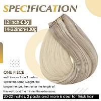 Full Shine Sew In Hair Extensions Real Human Hair 18 Inch Balayage Blonde Weft Hair Extensions Human Hair Silky Hair Weft Extens