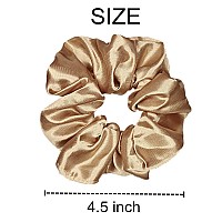 12 Pcs Satin Silk Scrunchies Soft Hair Ties Fashion Hair Bands Hair Bow Ropes Elastic Bracelets Ponytail Holders Hair Accessorie