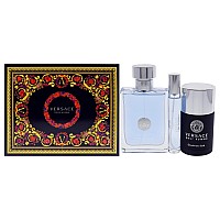 Versace Pour Homme by Versace, 3 Piece Gift Set for Men with Deodorant Stick