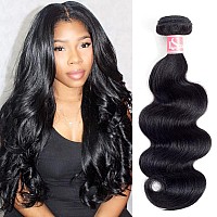 14 Body Wave One Bundle Brazilian Virgin Human Hair 100 Unprocessed Brazilian Body Wave Weave Hair Human Bundles Natural Black