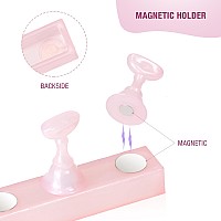 Misself Nail Holder For Nail Art Practice Nail Stands For False Nails Painting 30 Pcs Of Adhesive Putty 1 Crystal Base 2 Sets