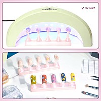 Misself Nail Holder For Nail Art Practice Nail Stands For False Nails Painting 30 Pcs Of Adhesive Putty 1 Crystal Base 2 Sets