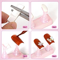 Misself Nail Holder For Nail Art Practice Nail Stands For False Nails Painting 30 Pcs Of Adhesive Putty 1 Crystal Base 2 Sets