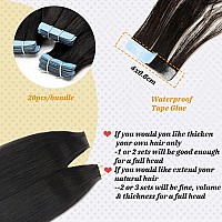 Human Hair Light Yaki Straight Tape In Extensions For Black Women Black Tape In Hair Extensions 20Pcs Skin Weft Yaki Straight Ta