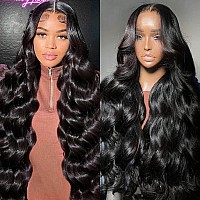 30 Inch Lace Front Wig Human Hair Body Wave 13X4 Glueless Wigs Human Hair Pre Plucked With Baby Hair 180 Density Frontal Wigs F