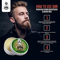 Moustache And Beard Growth Wax For Men 30Ml Moistureresistant With Natural Ingredients Strong Hold Eucalyptus Scent For