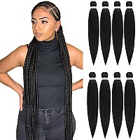 Rosdina Prestretched Braiding Hair 40 Inch 8 Packs Natural Black Super Long Braiding Hair For Twist Or Box Braids Yaki Textu