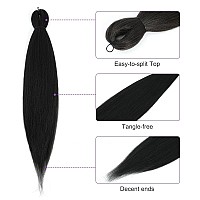 Rosdina Prestretched Braiding Hair 40 Inch 8 Packs Natural Black Super Long Braiding Hair For Twist Or Box Braids Yaki Textu