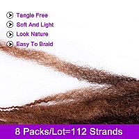 Zrq 8 Packs Marley Hair 18 Inch Afro Kinky Marley Twist Braiding Hair Ombre Marley Twist Curly Hairbrown Curly Twist Marley Ha