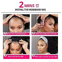 Legendhair Deep Wave Headband Wig Short Curly Pixie Cut Headband Wigs Human Hair None Lace Front Wigs For Black Women 180 Densi