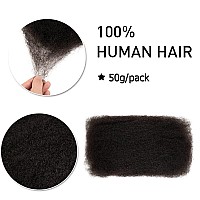 Fashion Idol Afro Kinkys Bulk Human Hair For Dreadlock Extensions Loc Repair Braiding Twist Afro Kinky Human Hair For Locs 1 Pac