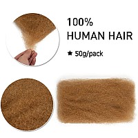 Fashion Idol Afro Kinkys Bulk Human Hair For Dreadlock Extensions Loc Repair Braiding Twist Afro Kinky Human Hair For Locs 1 Pac