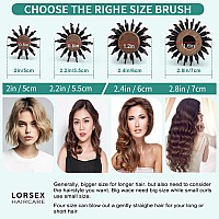 Round Brush For Blow Drying Lorsex Boar Bristle Hair Brush For Women Men Round Hairbrush For Add Shinevolume Minimize Damage