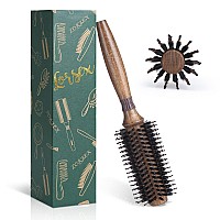 Round Brush For Blow Drying Lorsex Boar Bristle Hair Brush For Women Men Round Hairbrush For Add Shinevolume Minimize Damage