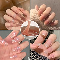 Lofuanna Nail Builder Gel 56G Leduv Pink Builder Gel For Nails Selfleveling Formula Nail Gel Builder With Nail Art Brush Nail