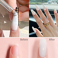 Nail Builder Gel Lofuanna 56G Leduv White Hardbuilder Gel For Nails Selfleveling Formula Nail Gel Builder With Nail Art Brush