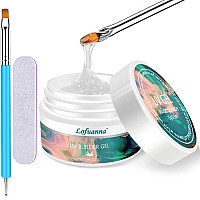 Builder Gel Lofuanna Nail Thickening Solution Clear Gel Builder For Nails Self-Leveling Formula Builder Gel with Nail Art Brush Nail File for Beginners Nail Strengthen Gel Nail Art Manicure Set for Strengthening Natural Nails and Sculpting Nail Extension 