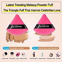 Blaaroom 12 Pieces Powder Puff Face Makeup Puff Triangle Powder Puffs For Loose Powder Wet Dry Powder Soft Cosmetic Foundation S