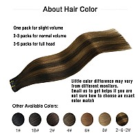 Aison Human Hair Tape In Extensions 18 Inches 40G 20 Pcspack Balayage Dark Brown Ombre To Chestnut Brown Tape Ins Human Hair Ex