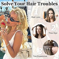 Kookastyle Invisible Wire Hair Extensions With Transparent Wire Adjustable Size Long Wavy Synthetic Hairpiece Golden Blonde 20 I