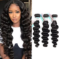 Brazilian Loose Deep Wave Bundles 100 Unprocessed Virgin Human Hair Loose Wave Bundles 182022 Wet And Wavy 3 Bundles H