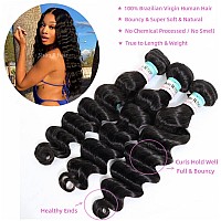 Brazilian Loose Deep Wave Bundles 100 Unprocessed Virgin Human Hair Loose Wave Bundles 182022 Wet And Wavy 3 Bundles H