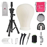 Neverland Beauty Health Wig Head 23 Inchwig Stand Tripod With Mannequin Headwig Head Stand With Canvas Head For Wigs Making