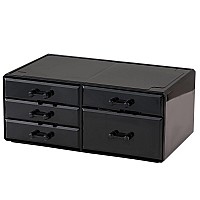 Office Desktop Storage Box Rectangular Desktop Drawers Plastic Makeup Storage Containers Bins With Drawers Desk Organization Pul