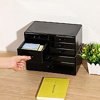 Office Desktop Storage Box Rectangular Desktop Drawers Plastic Makeup Storage Containers Bins With Drawers Desk Organization Pul