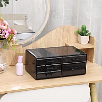 Office Desktop Storage Box Rectangular Desktop Drawers Plastic Makeup Storage Containers Bins With Drawers Desk Organization Pul