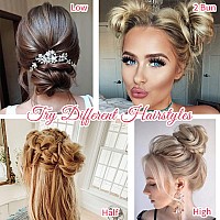 Hoojih Messy Bun Hair Piece Super Long Tousled Updo Hair Bun Extensions Wavy Hair Wrap Ponytail Hairpieces Hair Scrunchies With