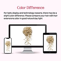 Hoojih Messy Bun Hair Piece 2Pcs Tousled Updo With Tendrils Hair Bun Extensions Wavy Curly Hair Wrap Ponytail Hairpieces Hair S