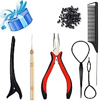 Hair Tinsel Kit With Tool 3200 Strands Tinsel Hair Extensions 12 Colors Fairy Hair Tinsel Sparkling Shiny Hair Tinsel Heat Resi