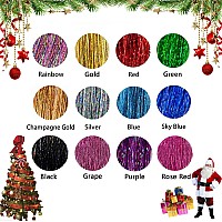 Hair Tinsel Kit With Tool 3200 Strands Tinsel Hair Extensions 12 Colors Fairy Hair Tinsel Sparkling Shiny Hair Tinsel Heat Resi