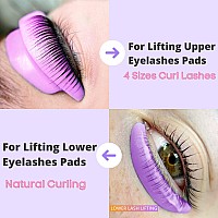 Eyelash Lift Pads With Lash Lift Rods Eyelash Perm Silicone Pads 5 Sizes Reusable Soft Lash Lift Shields For Different Length Ey