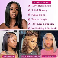 Bob Wig Human Hair Straight 10 Inch 13X4 Lace Front Wig Human Hair 150 Density Short Straight Frontal Bob Wig 13X4 Hd Transpare