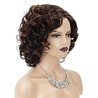 Sevencolors Wigs For Black Women Afro Short Curly Bob Wigs Synthetic Hair African American Wig Natural Looking Glueless Big Curl