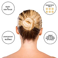 Styla Hair Small Donut Bun Maker For Kids Ballet Buns Sock Buns And Easy Hairstyling 6Pc Blonde 2 Inch Size