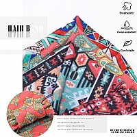 Aceorna Boho Headbands Wide Knotted Hairbands Stretch Printed Head Bands Bohemia Head Wraps For Women 3 Pcs Set B