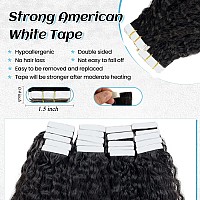 Tape In Hair Extensions Human Hair Black Women 22 Inch Kinky Straight Tape Ins For Black Women Human Hair Tape In Extensions Dou