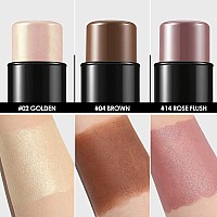 Focallure 3 Pcs Cream Contour Sticksshades With Highlighter Bronzer Blushnongreasy Longwear Face Contouring Peneasy To