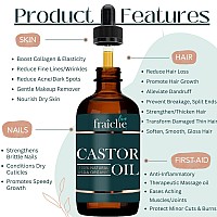 Live Fraiche Organic Castor Oil 4Oz Filled Mascara Tube 100 Usda Pure Cold Pressed Hexane Free Lash Serum Hair Growth Oi