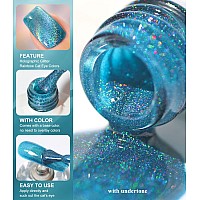 Gel Polish 15Ml05Fl Oz Holographic Blue 9D Cat Eye Shiny Glitter Soak Off Nail Polish With Magnetic Stick For Nail Salon Blue