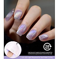 Gel Nail Polish 15Ml05Fl Oz Holographic Purple 9D Cat Eye Shiny Glitter Soak Off Nail Polish With Magnetic Stick For Nail Salo