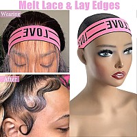 Xconstellation Wig Bands For Keeping Wigs In Place Lace Melting Band Elastic Bands For Wig Edges 2 Pcs Lovepink