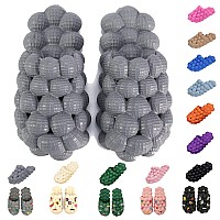 Bubble Slides Slippers For Women Men Funny Massage Slippers Golf Ball Slides Cloud Cushion Thick Sole Spa Slides Nonslip Stress