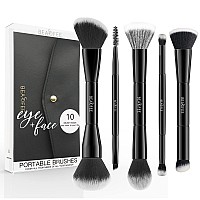 Beasofee Perfection Makeup Brushes 5Pcs Makeup Brushes Set Synthetic Foundation Powder Concealers Eye Shadows Blush Makeup Brush