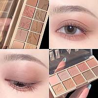 Erinde 10 Colors Eyeshadow Palette Makeup Matte Shimmer Glitter Eye Shadow Ultrablendable High Pigmented Naturinglooking