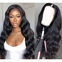 Dosacia Body Wave V Part Wigs Human Hair No Leave Out Lace Front Wigs Brazilian Virgin Human Hair Wigs For Black Women Upgrade U Part Wigs Glueless Full Head Clip In Half Wig V Shape Wigs 150% Density Natural Color 26Inch