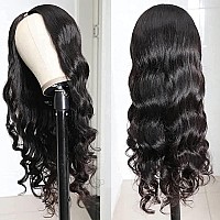 Dosacia Body Wave V Part Wigs Human Hair No Leave Out Lace Front Wigs Brazilian Virgin Human Hair Wigs For Black Women Upgrade U Part Wigs Glueless Full Head Clip In Half Wig V Shape Wigs 150% Density Natural Color 26Inch